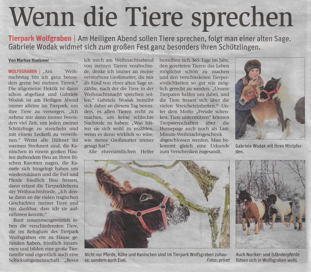 Wenn die Tiere sprechen