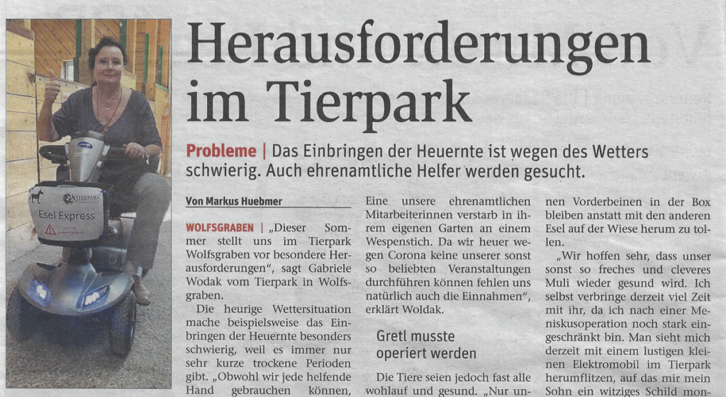Herausforderungen im Tierpark